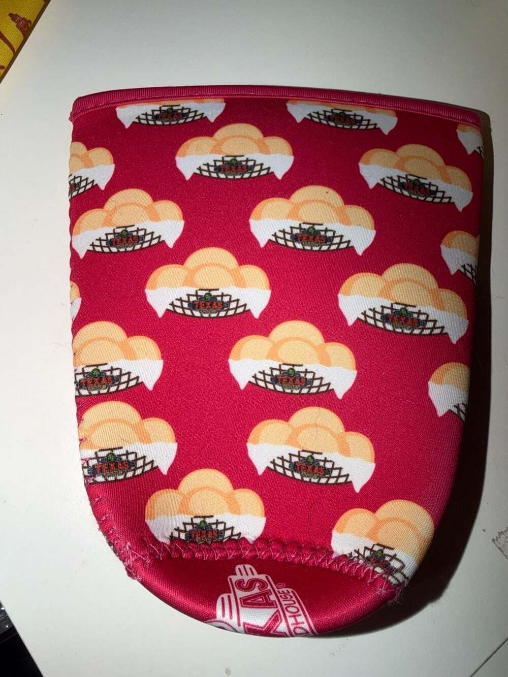 Texas Roadhouse Roll Print Neoprene Tumbler Sleeve Red